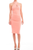 Ribbed Fabric Cross Neck Button Back Dress