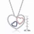 Collette Z Sterling Silver Black and Pink Cubic Zirconia Pendant