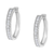 10 Karat White Gold 1.00 Carat Total Diamond Weight Diamond Hoop Earring 