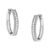 10 Karat White Gold 1.00 Carat Total Diamond Weight Diamond Hoop Earring 