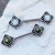 Mystical Flower Nipple Bar with Synthetic Opal