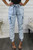 Mineral Wash Cargo Style Distressed Joggers Light