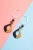 Grenada ~ Rounded Diamond Earrings in Ebony with Onyx
