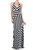 Stripe Full-Length Halter Dress