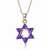Collette Z Gold Plated Purple Cubic Zirconia Star of David Necklace