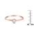 14K Rose Gold Plated .925 Sterling Silver 1/20 Carat Diamond Teardrop Pear-Shaped Miracle Set Petite Fashion Ring (J-K Color, I1-I2 Clarity)