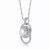 Collette Z Sterling Silver Cubic Zirconia Circle Swirl Pearl Necklace