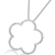 Collette Z Sterling Silver Cubic Zirconia Flower Shape Necklace