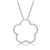 Collette Z Sterling Silver Cubic Zirconia Flower Shape Necklace