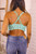 Lucy Adjustable Double Strap Flower Crochet Bralette Mint