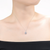 Collette Z Sterling Silver Round Cubic Zirconia Drop Pendant Necklace