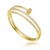 Collette Z Gold Plated "Juste Un Clou" Bangle Bracelet
