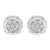 .925 Sterling Silver 1/3 cttw Round-cut Diamond Floral Stud Earring (I-J Clarity, I3 Color)