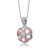 Collette Z Sterling Silver Cubic Zirconia White Stone Intricate Necklace