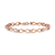 10 Karat Rose Gold 1/2 Carat Total Weight Diamond Cluster and Infinity Weave Lin Karat Bracelet 
