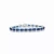 Collette Z Sterling Silver Blue and White Cubic Zirconia Emerald-cut Tennis Style Bracelet