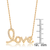 Collette Z Goldplated Sterling Silver Cubic Zirconia 'LOVE' Necklace