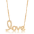 Collette Z Goldplated Sterling Silver Cubic Zirconia 'LOVE' Necklace