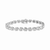 .925 Sterling Silver 1/4 Carat Total Weight Miracle-Set Round Cut Diamond "X" Link Bracelet  - Size 7.25"