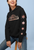 Chicago Skyline Hoodie with Outline & Matching Stars on Sleeve