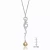 Collette Z Sterling Silver Bronze Pearl and Cubic Zirconia Vine Necklace