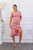 Polkadot Printed Crop Top and Midi Skirt with Ruching
