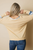 Splicing Waffle Knit Long Sleeve Top Thumb Hole