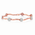 Rose Plated Sterling Silver 1carat Total Diamond Weight Diamond Floral Link Bracelet