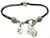 I Love My Doberman Pinscher Pewter Beaded Black Cord Bracelet
