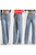 Crystal Pits Fringe Denim Long Pants