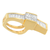 14 Karat Yellow Gold 1 1/10 Carat Total Diamond Weight Baguette and Princess Cut Overlapping Diamond Drop Pendant Necklace 