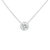 10 Karat White Gold 1/3 Carat Total Weight Round-Cut Solitaire Diamond 18" Pendant Necklace 