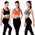 3 Packs Women Padded Sports Bras Yoga Fitness Push up Bra Female Top 