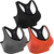 3 Packs Women Padded Sports Bras Yoga Fitness Push up Bra Female Top 