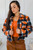 Plaid too Much Cropped Jacket Orange