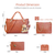 1Set/4Pcs Women Leather Handbag Lady Shoulder Bags 