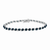 Sterling Silver 1carat Total Diamond Weight Treated Blue Rose Cut Diamond Spiral Link Bracelet