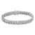 Sterling Silver 3ct. Total Diamond Weight Diamond Multi Row Lin Karat Tennis Bracelet 