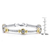 Collette Z Sterling Silver and Gold Overlay Cubic Zirconia Circle Bracelet