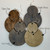 Large - Castle Stone Stain Cut out Circle Handmade Wooden Earrings Geometric