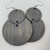 Large - Castle Stone Stain Cut out Circle Handmade Wooden Earrings Geometric