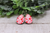 Red Doodle Hearts || French Lever Earrings