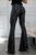 Blue Print Paisley Print Bell Bottoms