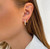 ANGELINE - GOLD SQUARE PAVE EARRINGS