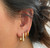 ANGELINE - GOLD SQUARE PAVE EARRINGS
