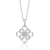 Collette Z Sterling Silver Cubic Zirconia Square Shape Lace Design Necklace