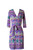 Midi Quarter Sleeves Wrap Dress Purple