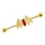 Gold Plated Industrial Barbell with Golden Blood Bat