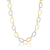 Collette Z Sterling Silver and Vermeil Cubic Zirconia Oval Link Necklace