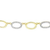 Collette Z Sterling Silver and Vermeil Cubic Zirconia Oval Link Necklace